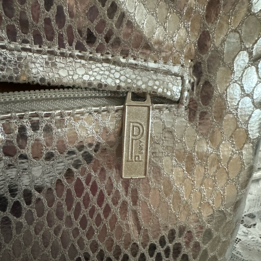 VTG Metallic Silver Patchwork Purse Shoulder Bag EUC USA 90’s 80’s Oversized - Picture 3 of 15